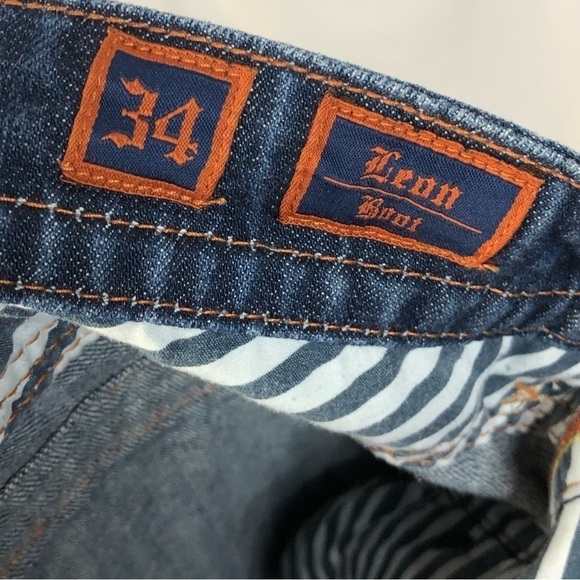 Rock & Republic Leon Dark Wash Embellished Bootcut Jeans 34 - Picture 5 of 5